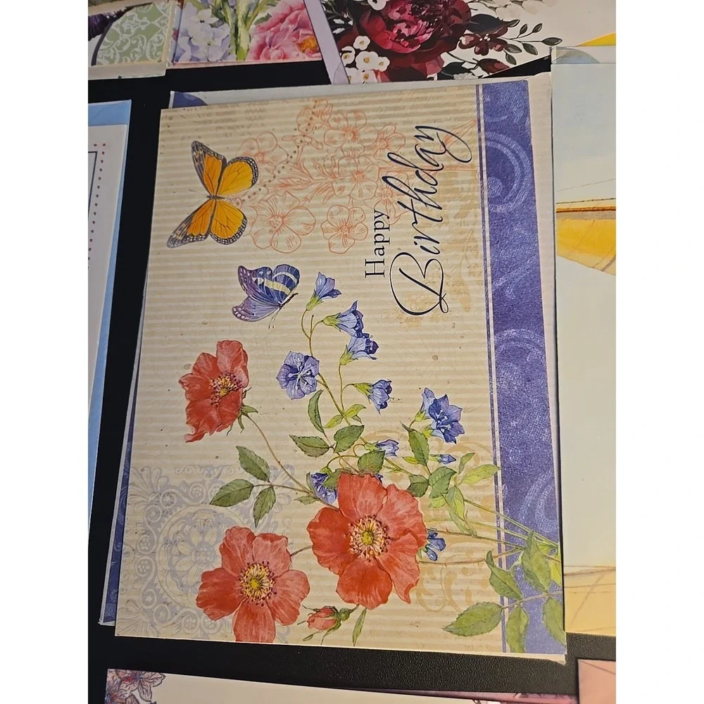 Assorted Birthday Cards & Envelopes Lot Of 21 Greeting Cards New Vibrant Design